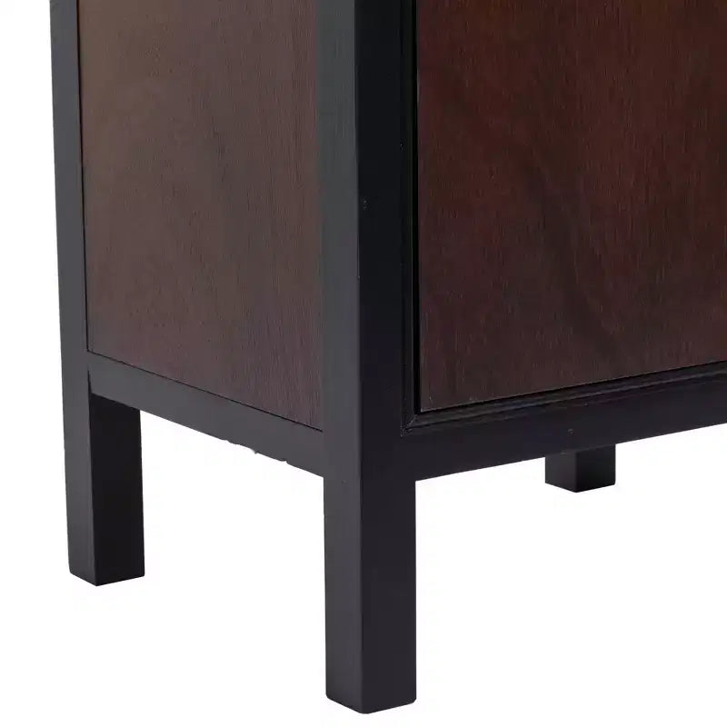 Petit meuble en bois contemporain marron foncé - Olivia & May