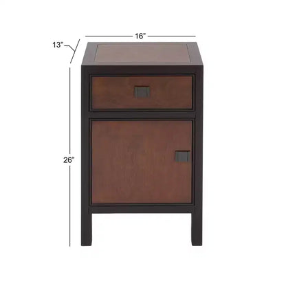 Petit meuble en bois contemporain marron foncé - Olivia & May