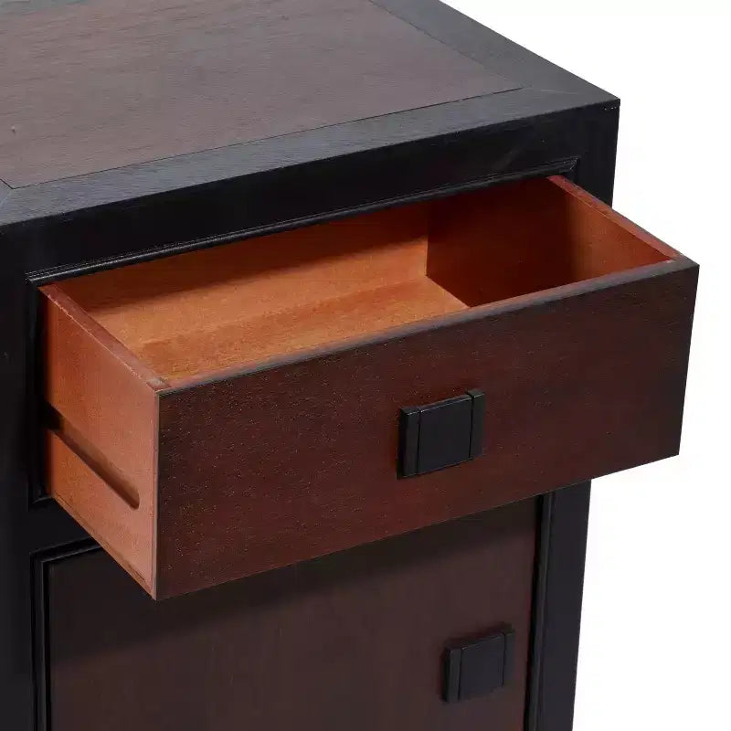 Petit meuble en bois contemporain marron foncé - Olivia & May