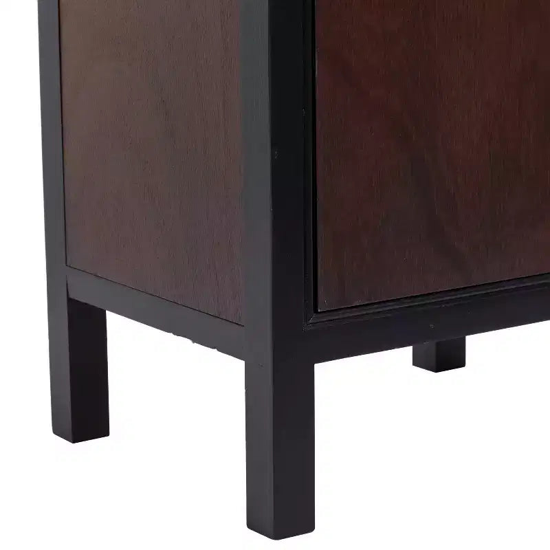 Petit meuble en bois contemporain marron foncé - Olivia & May