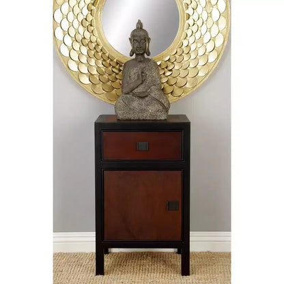 Petit meuble en bois contemporain marron foncé - Olivia & May