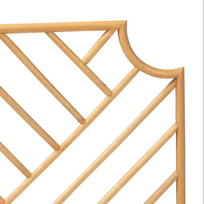 Tête de Lit Murale Giza Rattan Queen Naturel/Marron - bali & pari : Fabriquée à la main, motif Chevron, aucun assemblage requis
