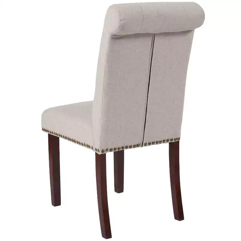 Chaise Parsons Merrick Lane rembourrée avec garniture cloutée - Lot de 6