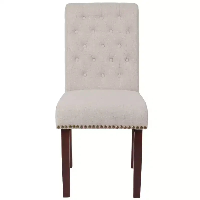 Chaise Parsons Merrick Lane rembourrée avec garniture cloutée - Lot de 6