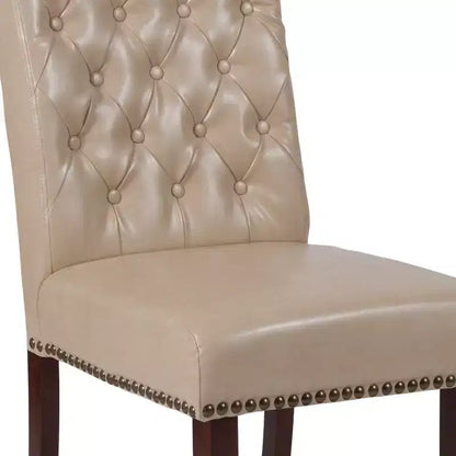 Chaise Parsons Merrick Lane rembourrée avec garniture cloutée - Lot de 6