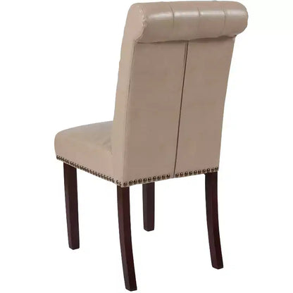 Chaise Parsons Merrick Lane rembourrée avec garniture cloutée - Lot de 6