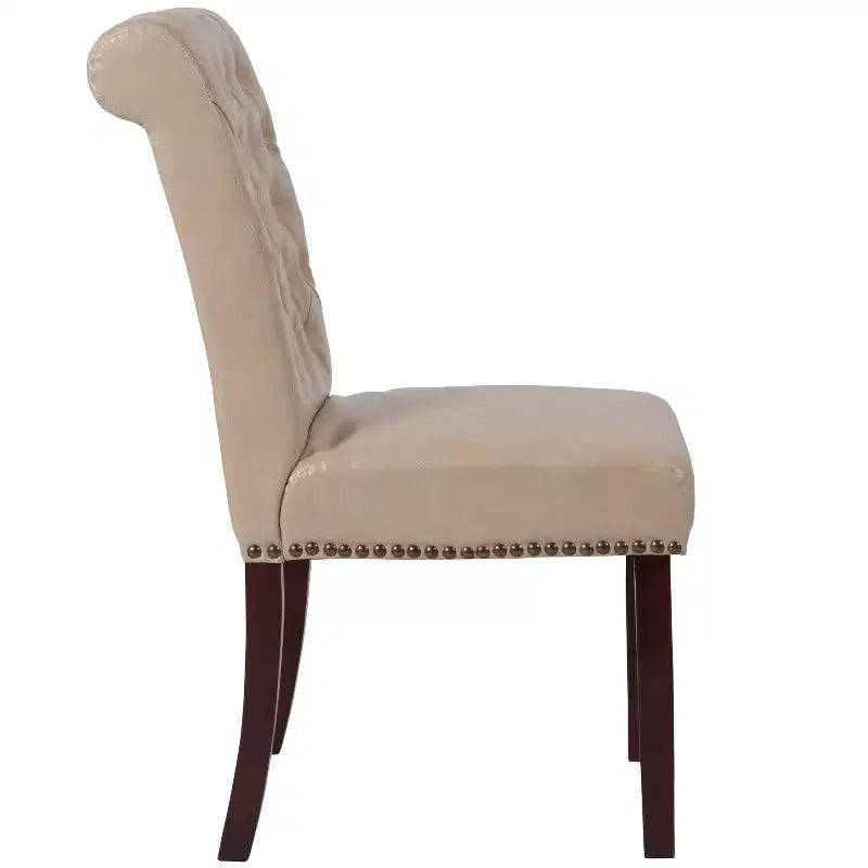 Chaise Parsons Merrick Lane rembourrée avec garniture cloutée - Lot de 6