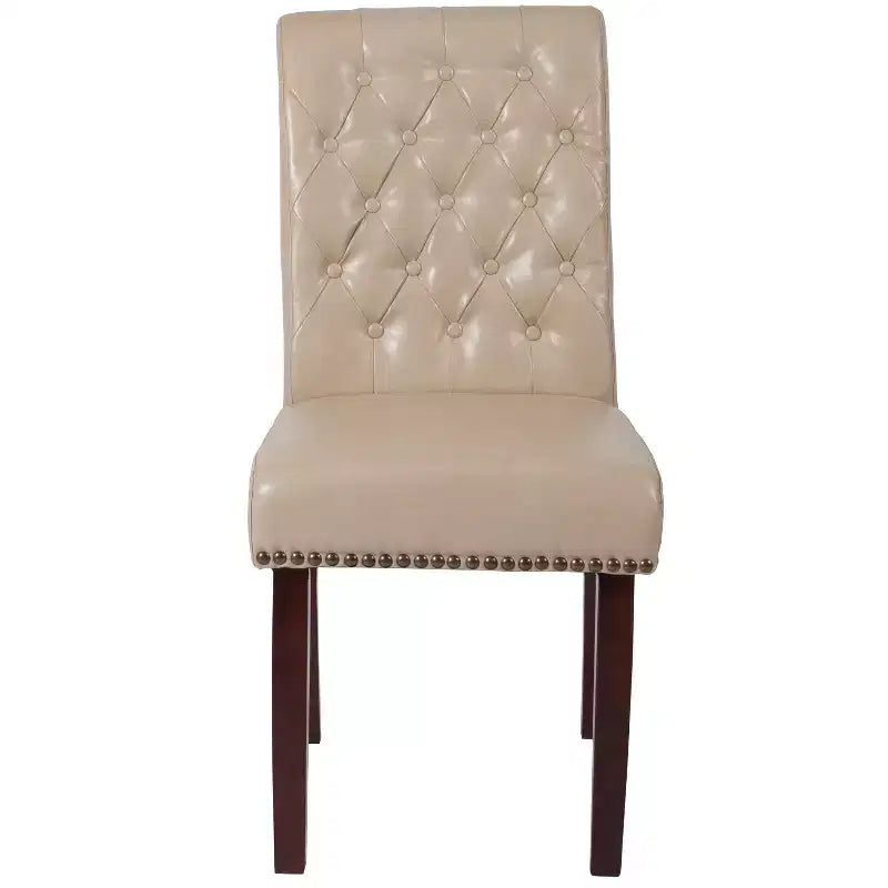 Chaise Parsons Merrick Lane rembourrée avec garniture cloutée - Lot de 6