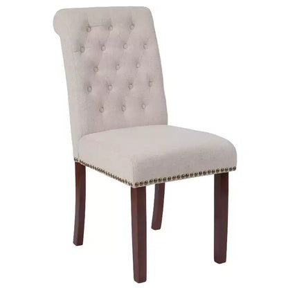 Chaise Parsons Merrick Lane rembourrée avec garniture cloutée - Lot de 6