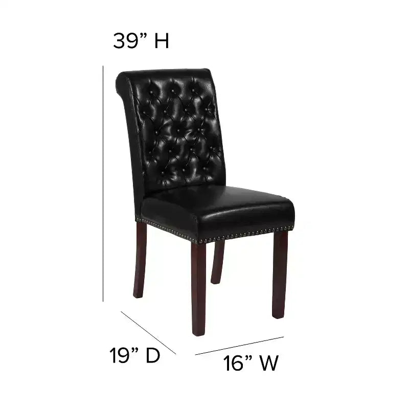 Chaise Parsons Merrick Lane rembourrée avec garniture cloutée - Lot de 6