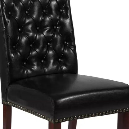 Chaise Parsons Merrick Lane rembourrée avec garniture cloutée - Lot de 6