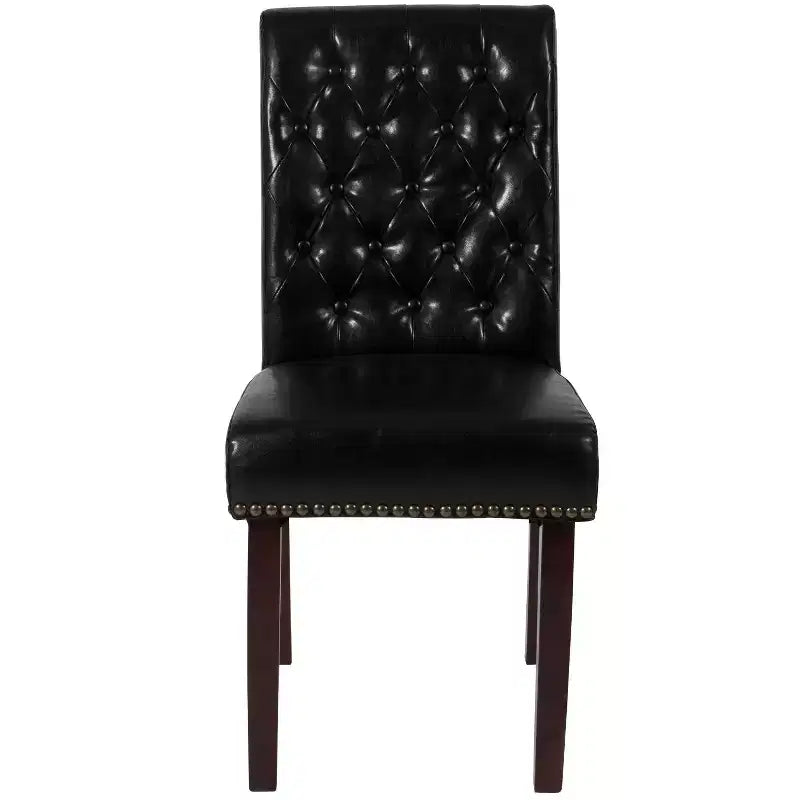 Chaise Parsons Merrick Lane rembourrée avec garniture cloutée - Lot de 6
