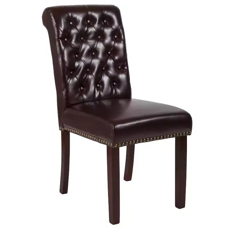 Chaise Parsons Merrick Lane rembourrée avec garniture cloutée - Lot de 6