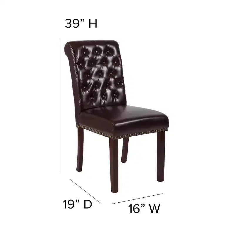 Chaise Parsons Merrick Lane rembourrée avec garniture cloutée - Lot de 6