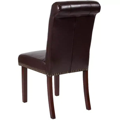 Chaise Parsons Merrick Lane rembourrée avec garniture cloutée - Lot de 6