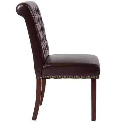 Chaise Parsons Merrick Lane rembourrée avec garniture cloutée - Lot de 6