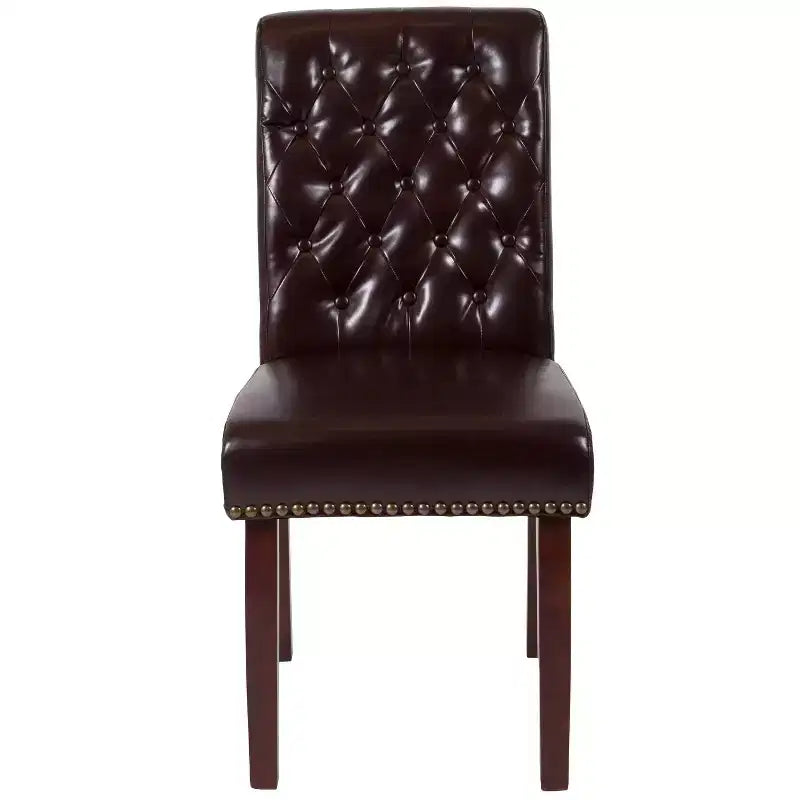 Chaise Parsons Merrick Lane rembourrée avec garniture cloutée - Lot de 6