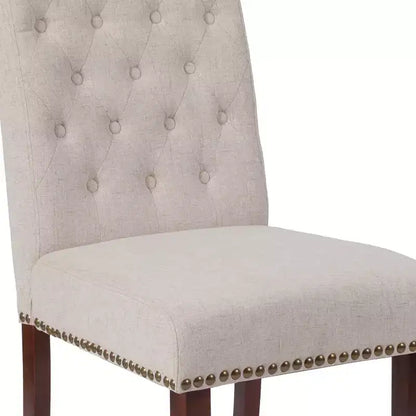 Chaise Parsons Merrick Lane rembourrée avec garniture cloutée - Lot de 6