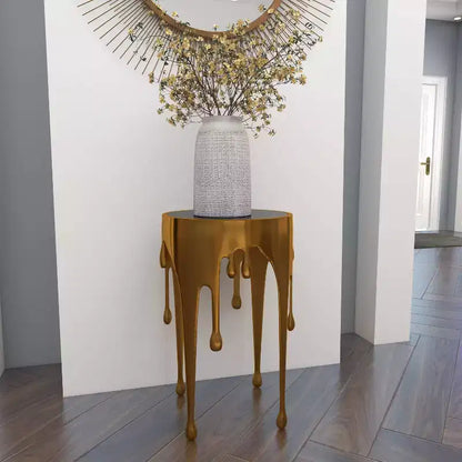 Table d'appoint contemporaine en aluminium fondu - Olivia & May