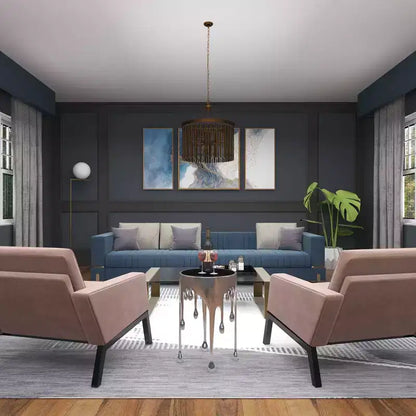 Table d'appoint contemporaine en aluminium fondu - Olivia & May