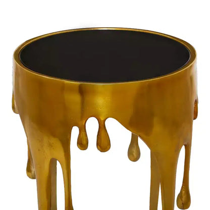 Table d'appoint contemporaine en aluminium fondu - Olivia & May