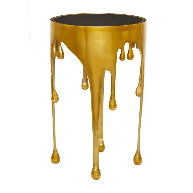 Table d'appoint contemporaine en aluminium fondu - Olivia & May