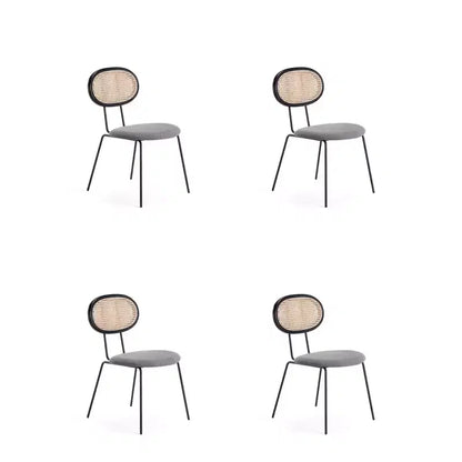 Lot de 4 chaises de salle à manger Jardin avec assise rembourrée - Manhattan Comfort