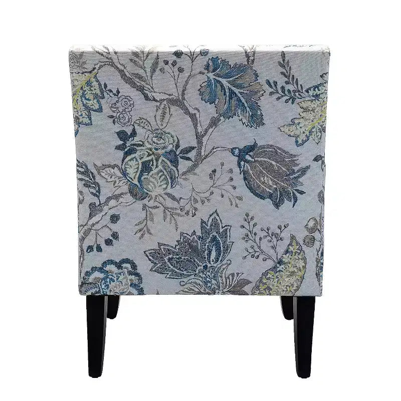 Lot de 2 fauteuils d'appoint rembourrés Sara avec clous décoratifs | Karat Home-Rayures Rouges