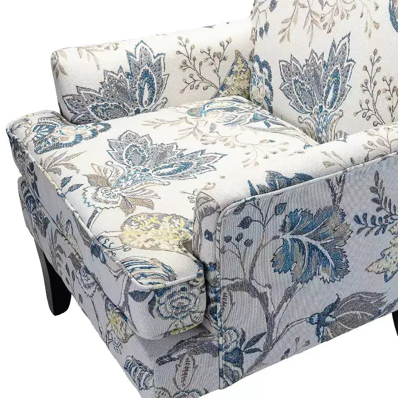 Lot de 2 fauteuils d'appoint rembourrés Sara avec clous décoratifs | Karat Home-Rayures Rouges
