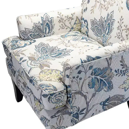 Lot de 2 fauteuils d'appoint rembourrés Sara avec clous décoratifs | Karat Home-Rayures Rouges