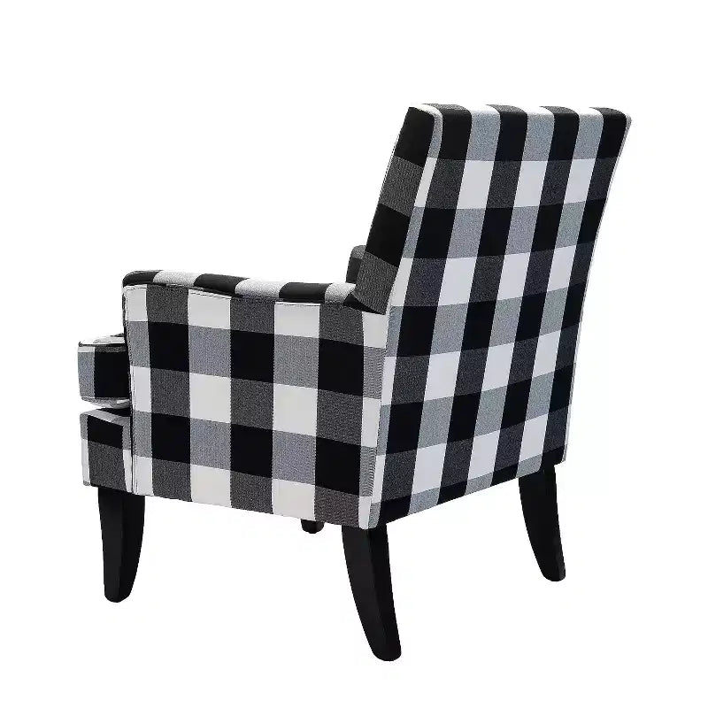 Lot de 2 fauteuils d'appoint rembourrés Sara avec clous décoratifs | Karat Home-Rayures Rouges