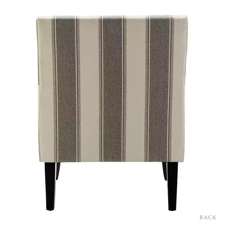 Lot de 2 fauteuils d'appoint rembourrés Sara avec clous décoratifs | Karat Home-Rayures Rouges