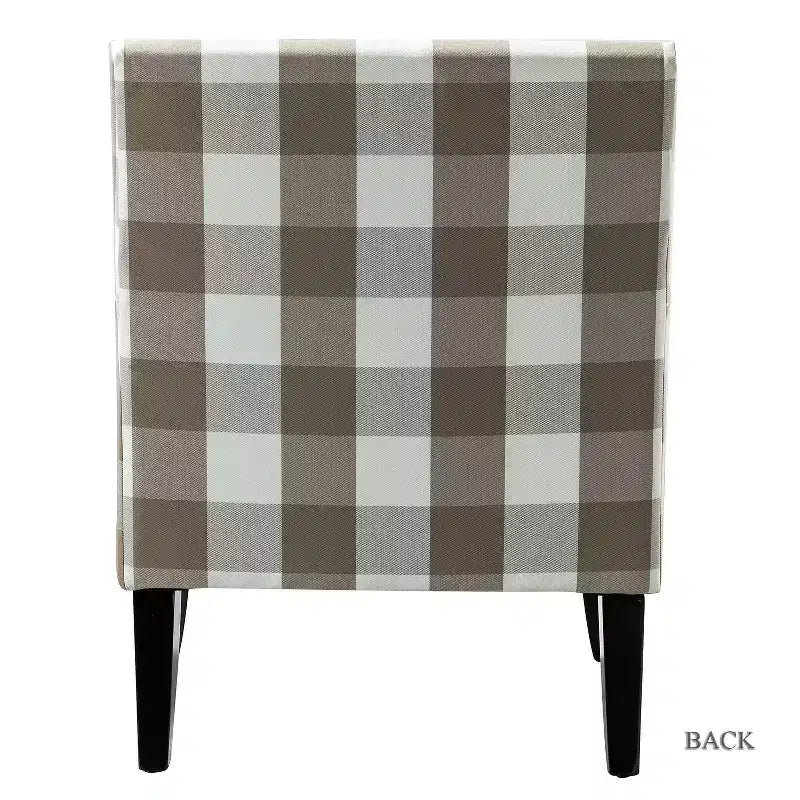 Lot de 2 fauteuils d'appoint rembourrés Sara avec clous décoratifs | Karat Home-Rayures Rouges