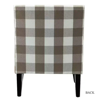 Lot de 2 fauteuils d'appoint rembourrés Sara avec clous décoratifs | Karat Home-Rayures Rouges