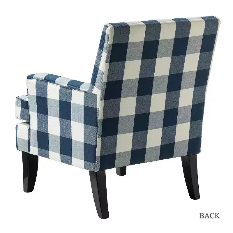 Lot de 2 fauteuils d'appoint rembourrés Sara avec clous décoratifs | Karat Home-Rayures Rouges