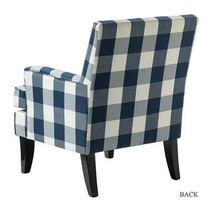 Lot de 2 fauteuils d'appoint rembourrés Sara avec clous décoratifs | Karat Home-Rayures Rouges