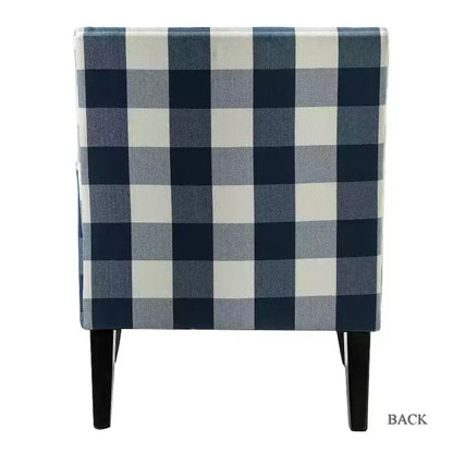 Lot de 2 fauteuils d'appoint rembourrés Sara avec clous décoratifs | Karat Home-Rayures Rouges