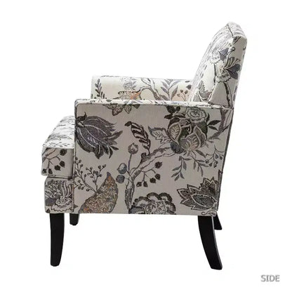 Lot de 2 fauteuils d'appoint rembourrés Sara avec clous décoratifs | Karat Home-Rayures Rouges