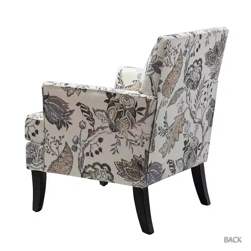 Lot de 2 fauteuils d'appoint rembourrés Sara avec clous décoratifs | Karat Home-Rayures Rouges