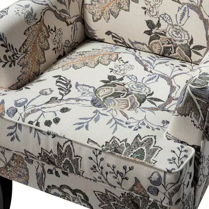 Lot de 2 fauteuils d'appoint rembourrés Sara avec clous décoratifs | Karat Home-Rayures Rouges