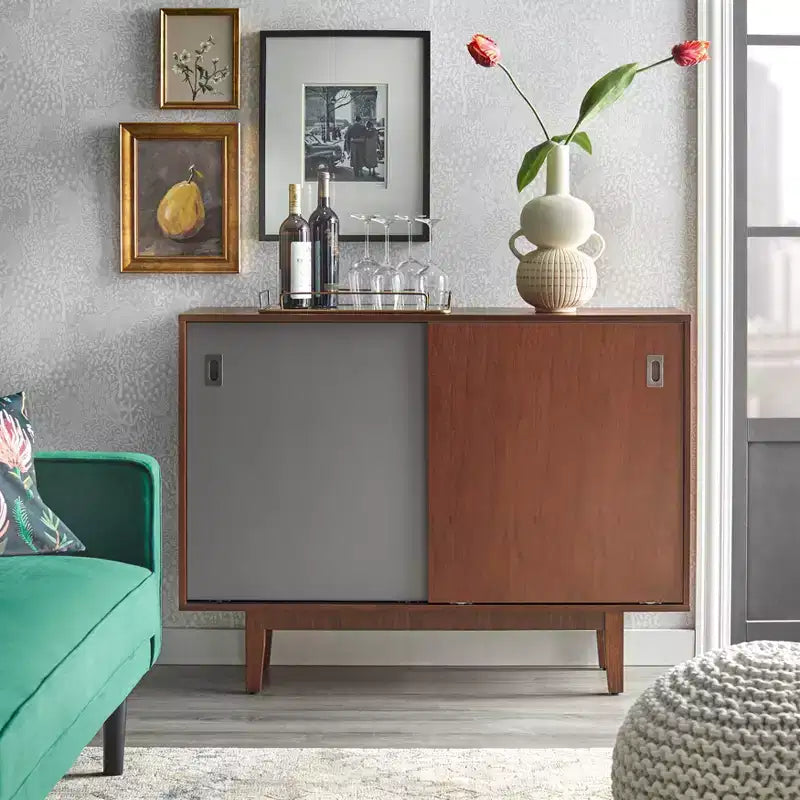 Console Menlo avec portes coulissantes réversibles - angelo:Home