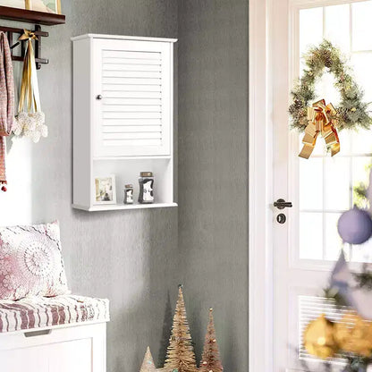 Costway Armoire Murale Meuble de Rangement Salle de Bain Suspendue 70 cm Hauteur Réglable