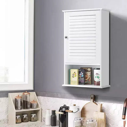 Costway Armoire Murale Meuble de Rangement Salle de Bain Suspendue 70 cm Hauteur Réglable
