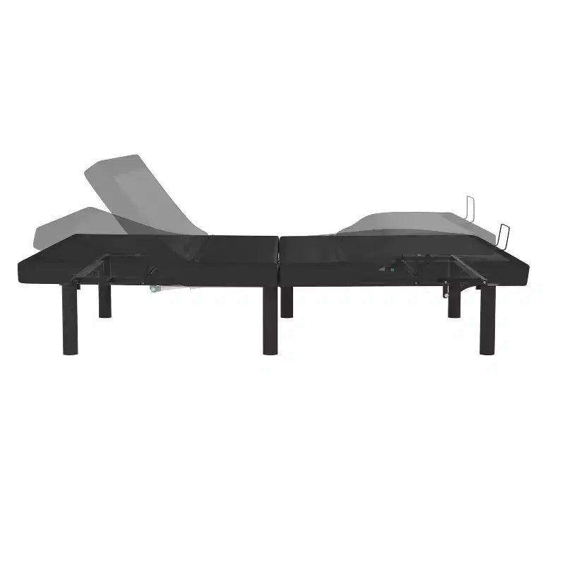 Base de lit tapissée réglable Flash Furniture Selene avec télécommande sans fil, trois hauteurs de pieds et inclinaison indépendante de la tête et des pieds