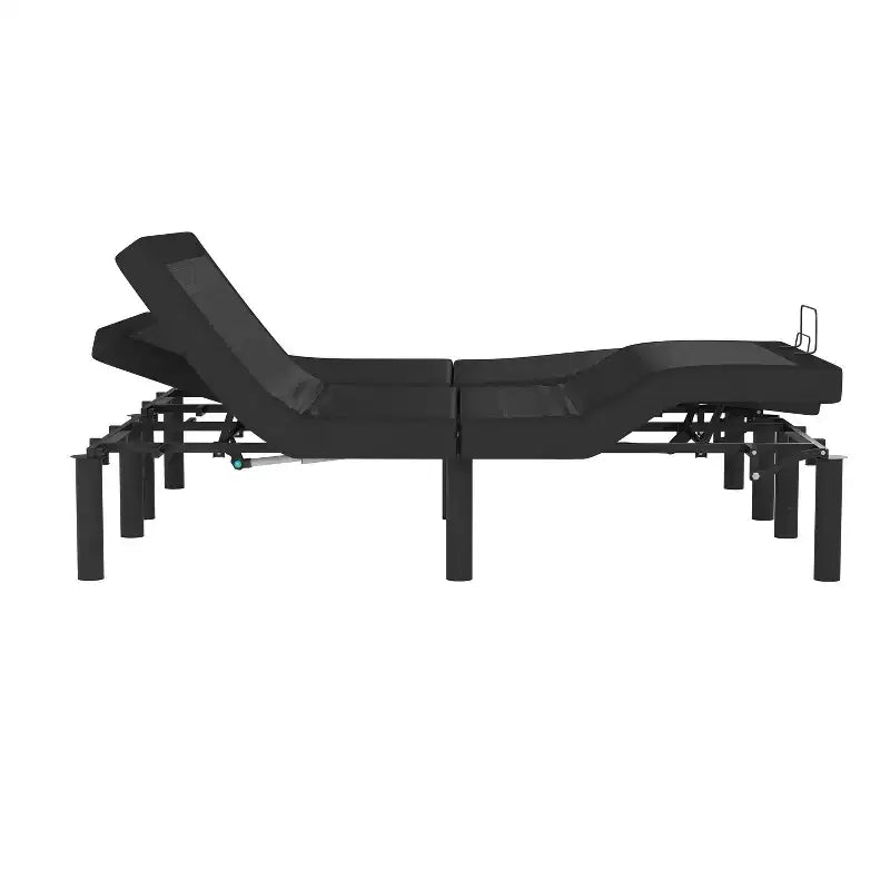 Base de lit tapissée réglable Flash Furniture Selene avec télécommande sans fil, trois hauteurs de pieds et inclinaison indépendante de la tête et des pieds