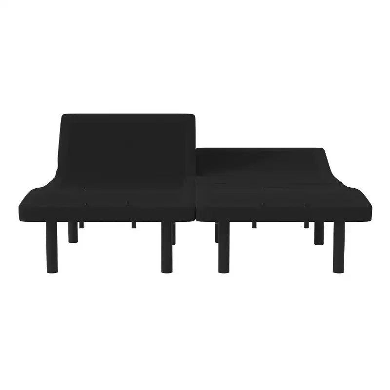 Base de lit tapissée réglable Flash Furniture Selene avec télécommande sans fil, trois hauteurs de pieds et inclinaison indépendante de la tête et des pieds