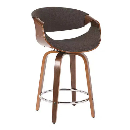 Ensemble de 2 tabourets de bar hauteur comptoir rembourrés Curvini - Lumisource