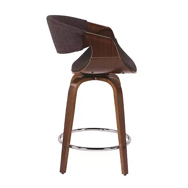Ensemble de 2 tabourets de bar hauteur comptoir rembourrés Curvini - Lumisource