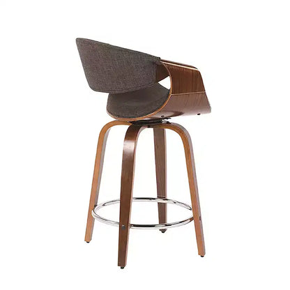 Ensemble de 2 tabourets de bar hauteur comptoir rembourrés Curvini - Lumisource