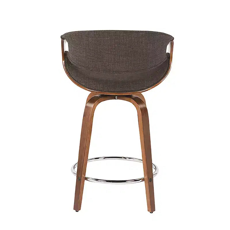 Ensemble de 2 tabourets de bar hauteur comptoir rembourrés Curvini - Lumisource